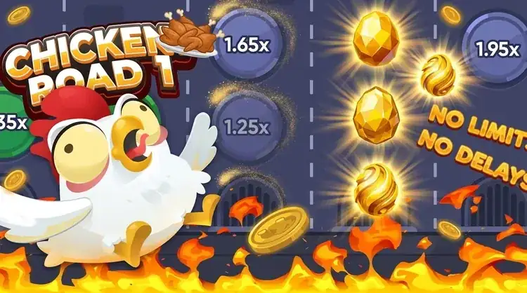 Chicken Road 2 game showing updated graphics and new obstacle types